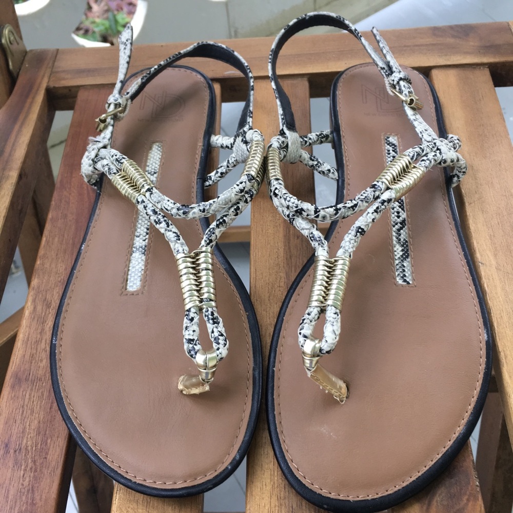 New Directions Snakeskin Sandals